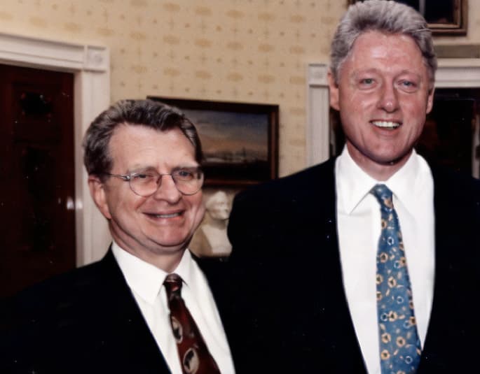 With President Bill Clinton, 42nd US President