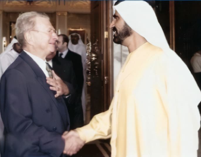 With Sheikh Mohammed bin Rashid Al Maktoum, Ruler of Dubai